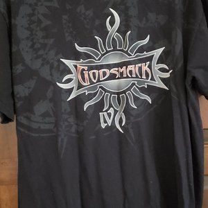 Godsmack 2006 Tour T-Shirt Size XL; embossed black front; Anvil T; gently used